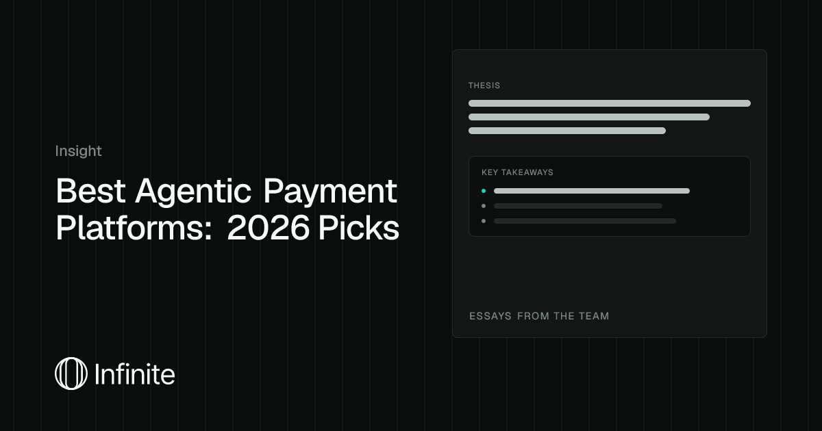 Best Agentic Payment Platforms: 2026 Picks | Infinite